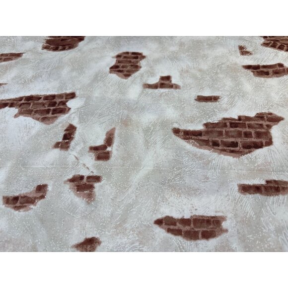Brick with Plaster Quilting Fabric By Julie C. Newport Quilt 1/2 yard Cotton Mat - Picture 1 of 5